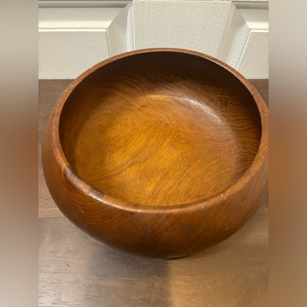 Vintage Wooden Salad Bowl